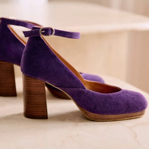 Sezane Shoes - Sézane Lizzie Babies in Purple Suede size 39/US 8